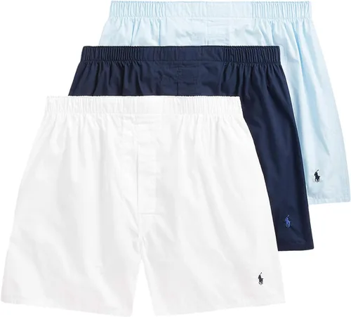 Vista 13 de POLO RALPH LAUREN Paquete de ropa interior tipo boxers, paquete de 3, ropa interior tejida de algodón de ajuste clásico para hombre
