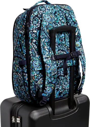 Vista 7 de Vera Bradley Mochila grande de algodón para mujer, Dreamer Paisley - Algodón reciclado