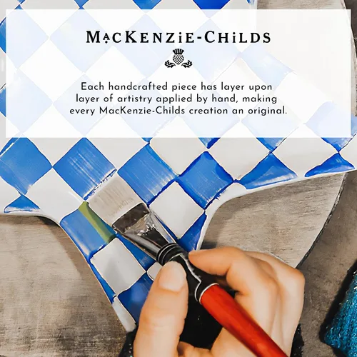 Vista 7 de MACKENZIE-CHILDS Royal Check - Juego de manteles individuales con juego de posavasos, 4 de cada uno, acabado duro