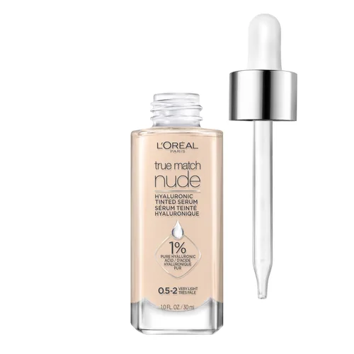 Vista 19 de L'Oreal Paris True Match Nude Hyaluronic Tinted Serum Foundation con 1% de ácido hialurónico, Cool Deep 7.5-8.5, 1 onza líquida