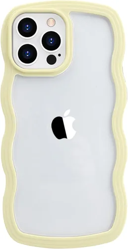 Vista 11 de LOEV Funda transparente diseñada para iPhone 7 Plus, iPhone 8 Plus con borde ondulado, bonita funda transparente con forma de onda rizada, a prueba