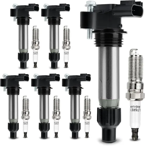 Vista 25 de Bobina de encendido UF230 y bujía doble de iridio 4504 para Toyota Tundra Sequoia LandCruiser 4Runner/Lexus GS430 GX470 LS430 LX470 LX570 SC430 V8.