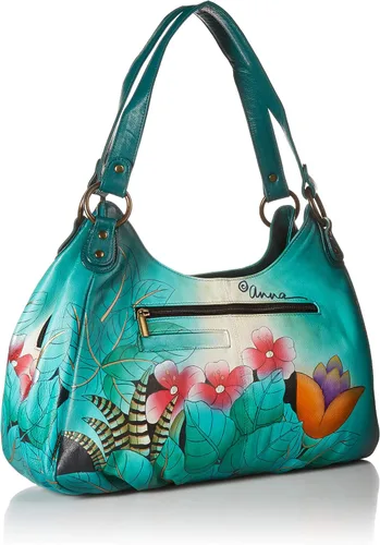 Vista 2 de Anna by Anuschka Bolso Hobo fruncido para mujer, piel auténtica