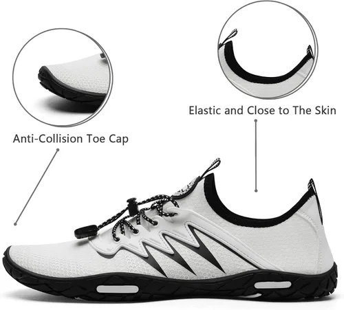 Vista 5 de Tenis impermeables para hombres y mujeres, descalzo, calcetín acuático de secado rápido para usar al aire libre, calzado deportivo para kayak