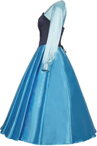 Vista 3 de Disfraz de princesa para mujer vestido de fiesta de Halloween con lazo para el cabello