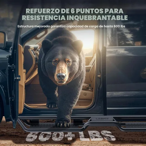 Vista 3 de LASFIT - Estribos para cabina de tripulación: para Ram 1500 2009-2018 / Ram 1500 Classic 2019-2026 / Ram 2500 2010-2026 / Ram 3500 2010-2026, dos
