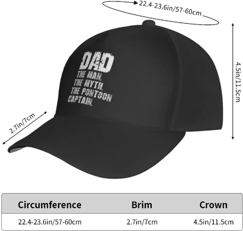 Vista 5 de LIFANGMI Dad The Man The Myth The Pontoon Captain Baseball Cap for Men Women Breathable Baseball Caps Casual Outdoor Hat Adjustable Trucker Hats Dad