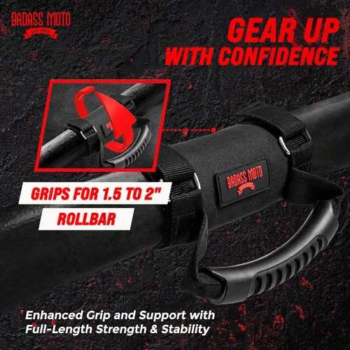 Vista 2 de Badass Moto Asas de agarre de barra antivuelco - Asas de agarre SXS, ATV y UTV