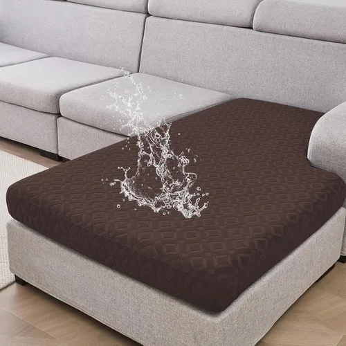 Vista 43 de Genina Fundas de cojín para sofá impermeables, fundas elásticas para sofá seccional, funda de cojín lavable, antideslizante, con parte inferior