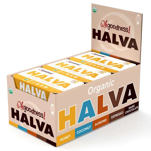 Vista 11 de ¡OhBondad! Halva de Miel Orgánica - Pack de 3 - Solo TRES Ingredientes Simples, Bocadillo y Postre que se Derriten en la Boca, Golosina Endulzada