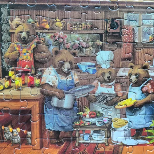 Vista 3 de Artist Chris Bigelow - Bear Cabin - Rompecabezas de 500 piezas para adultos