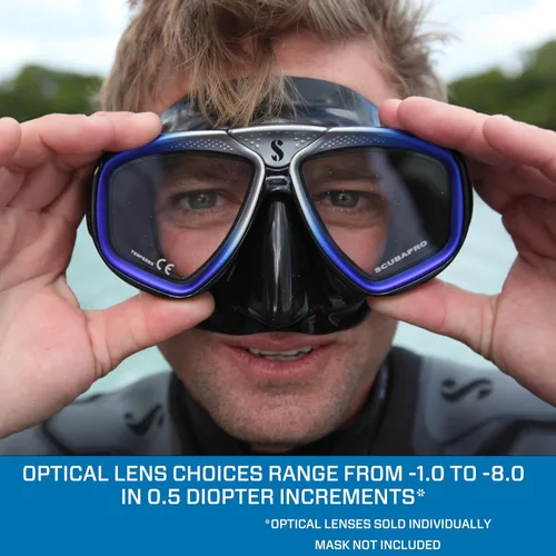 Vista 2 de SCUBAPRO Lente óptica para máscara de buceo con zoom para buceadores miopes, intercambiable izquierda o derecha, -2.0