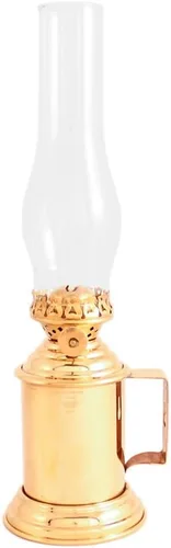 Vista 6 de Vermont Lanterns Lámpara de aceite de taza de taberna de latón - Farol de pared (latón 9.5 pulgadas)