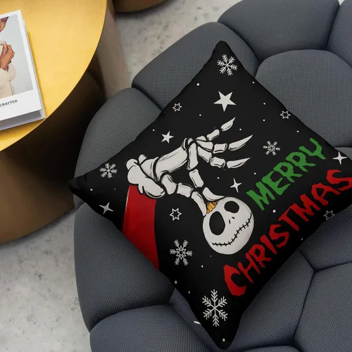 Vista 6 de Funda de Almohada de Navidad de Invierno Funda de Almohada Navideña Decoración Fiestas Decoraciones Navideñas para el Hogar Fiesta Sofá Dormitorio