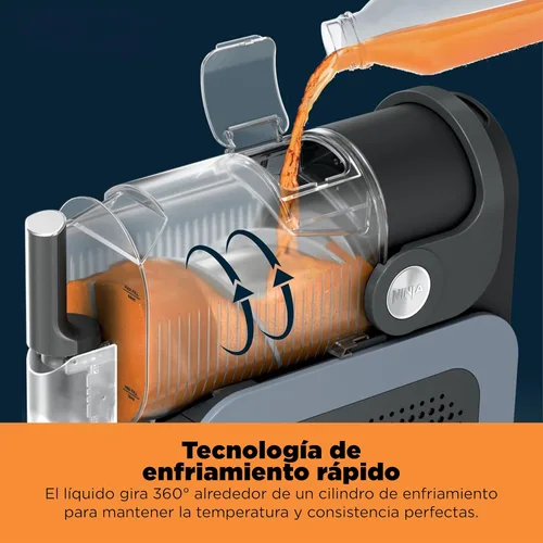 Vista 5 de Ninja SLUSHi FS301LAA FS301LAA - Máquina para hacer bebidas congeladas y granitos con tecnología RapidChill, 2.6 L (88 oz), 5 programas automáticos