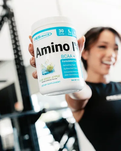 Vista 5 de PEScience Amino IV, manzana verde agria, 60 cucharadas, BCAA y polvo EAA con electrolitos