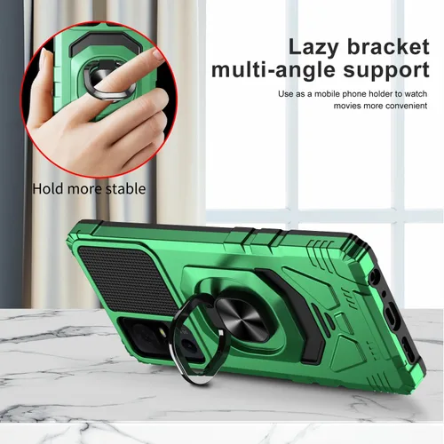 Vista 3 de Funda compatible con Verizon TCL 40 XE 5G con protector de pantalla, soporte de anillo para montaje magnético de automóvil, grado militar