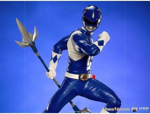 Vista 7 de Iron Studios Power Rangers Blue Ranger Escala 1/10 Power Rangers Figura coleccionable de 7 pulgadas