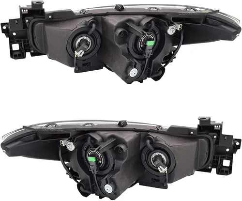 Vista 2 de RAREELECTRICAL Nuevo par de faros halógenos compatibles con Mazda 3 Touring Hatchback Sedan 4 puertas 2.0L 2.5L 2.5L 2017 2018 por número de pieza