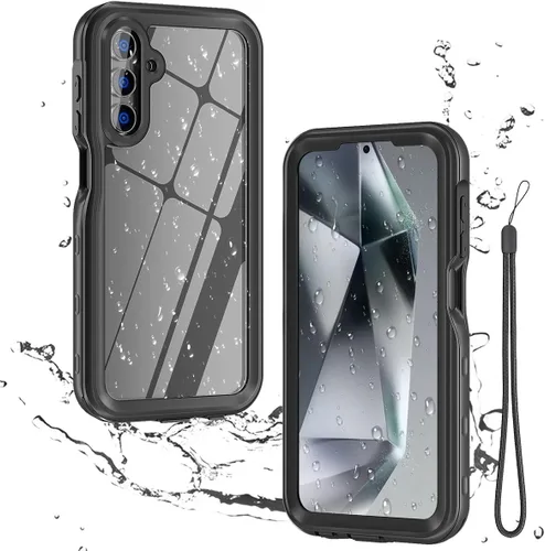 Vista 11 de Miimall Funda impermeable compatible con Samsung Galaxy A54 5G, protector de pantalla transparente HD integrado, parachoques completo a prueba