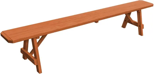 Vista 21 de Furniture Barn USA Banco tradicional de pino tratado a presión de 2 pies, tinte de cedro