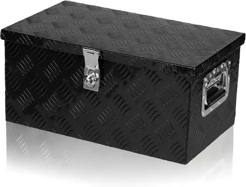 Vista 7 de Caja de herramientas de aluminio para caja de camión de 20 pulgadas con asas laterales, cerradura Heavy Duty Waterproof Trailer Storage Organizer