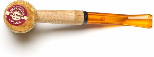 Vista 4 de Missouri Meerschaum - Pipa de tabaco de mazorca de maíz Legend - 5th Avenue, Bent Bit