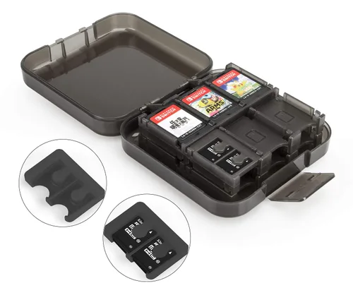 Vista 4 de Tienda Basics Game Storage Case for 24 Nintendo Switch Games - 3.4 x 3.4 x 1 Inches, Black