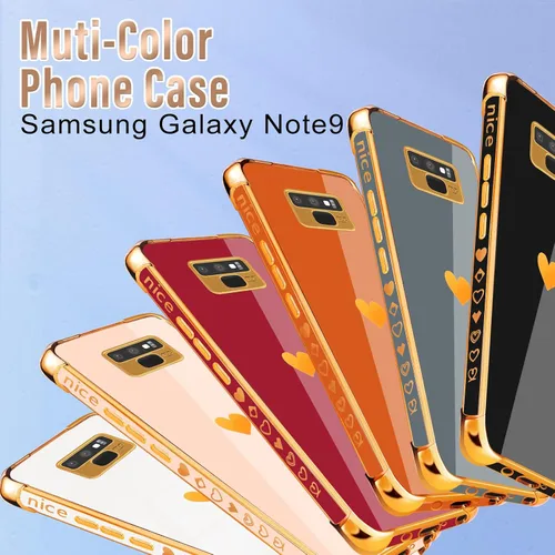 Vista 6 de Likiyami Funda 2 en 1 para Samsung Galaxy Note 9, diseño de corazón, para mujeres y niñas, bonita, de lujo, bonita, estética, moderna, color negro