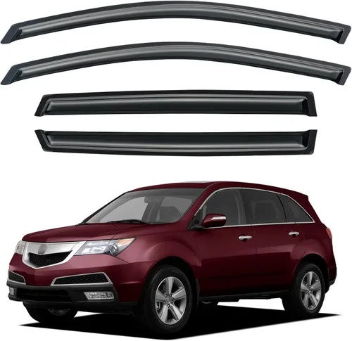 Vista 211 de YQAUTEC - Viseras para ventana, protectores contra la lluvia, compatibles con Subaru WRX 2015-2021, deflectores de viento para ventanas, viseras