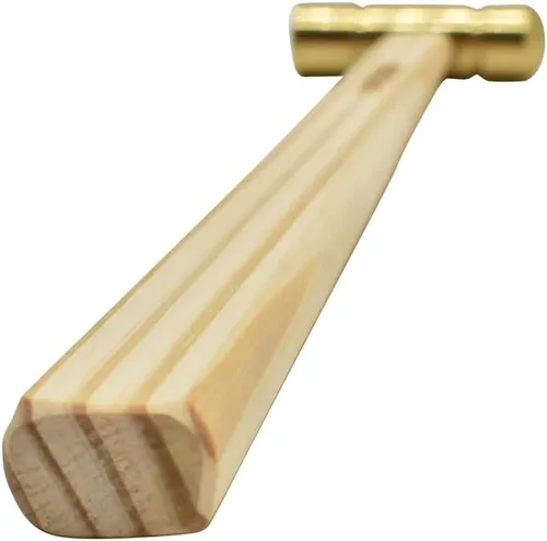 Vista 5 de Big Horn 19257 Martillo con mango de madera dura y cabeza de latón macizo, 4 oz