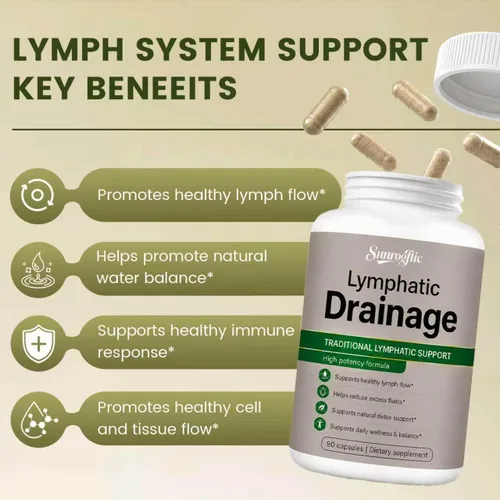 Vista 8 de Suplemento de drenaje linfático – Cápsulas de salud linfática con diente de león, bardana, cuchillos y equinácea – para equilibrio de líquidos