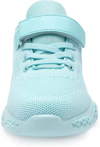 Vista 4 de Hetios Zapatos para Niñas Ligeros Atléticos para Correr Transpirables de Punto Zapatos Deportivos para Escuela (BebéNiña PequeñaNiña Grande)