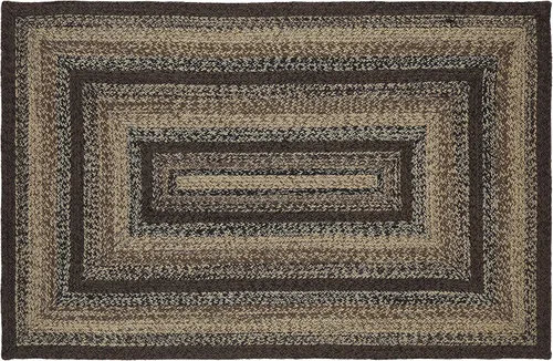 Vista 6 de Colección Cappuccino Premium trenzada Primitivo, rústico, campestre, estilo granja Yute/algodón 30 días sin riesgo Alfombra