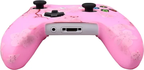 Vista 5 de RALAN Cherry Blossoms Skin , Sakura Silicone Controller Cover Skin Protector Compatible for Xbox Ones Controller