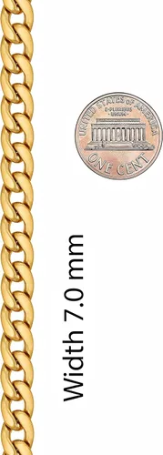 Vista 8 de LIFETIME JEWELRY Collar de cadena de eslabones cubanos pulidos de 0.276in para mujeres y hombres, chapado en oro de 24 quilates, Chapado en oro, No