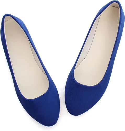 Vista 3 de Zapatos planos para mujer, cómodos, estilo puntiagudo, de Dear Time