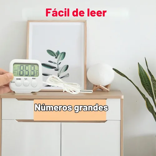Vista 5 de Termómetro digital pequeño TA358 Celsius/Fahrenheit, medidor de temperatura para interiores/exteriores con sonda de sensor de 1.5M/5 pies