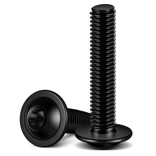Vista 7 de M3-0.5 x 8 mm Tornillos de cabeza de botón con brida, tornillos de cabeza de zócalo, acero inoxidable 18-8 (304), acabado brillante, rosca completa
