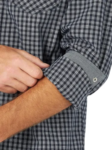 Vista 4 de Wrangler Camisa de manga larga retro de dos bolsillos para hombre