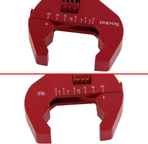 Vista 7 de AN3-20 Llave AN compacta ajustable de aluminio Llave universal con mango corto (rojo, AN3-AN20)