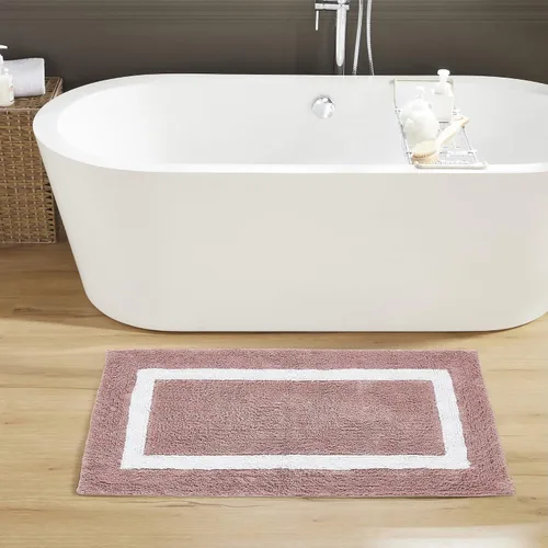 Vista 18 de Better Trends - Alfombra de baño 100% algodón reversible, altamente absorbente y lavable a máquina, suave, tapete de ducha para piso de baño