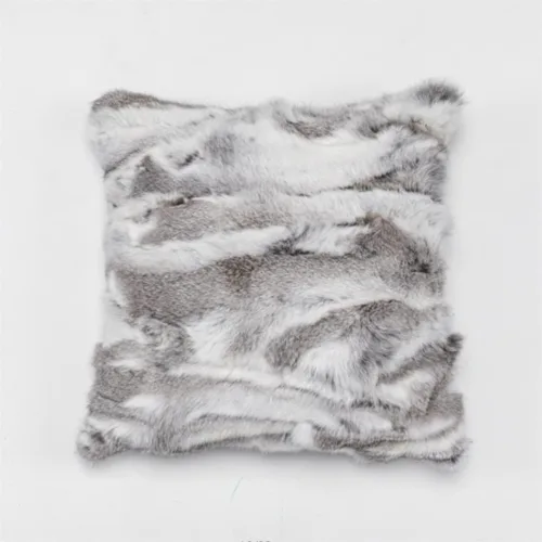 Vista 15 de Fundas de cojín de piel de conejo de lujo, fundas de almohada suaves y decorativas para salas de estar, funda de cojín decorativa de piel de conejo