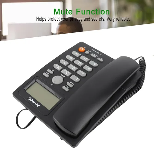 Vista 6 de Identificador de llamadas Teléfono Manos Libres Llamadas para Casa Oficina Hotel Teléfono fijo Inglés