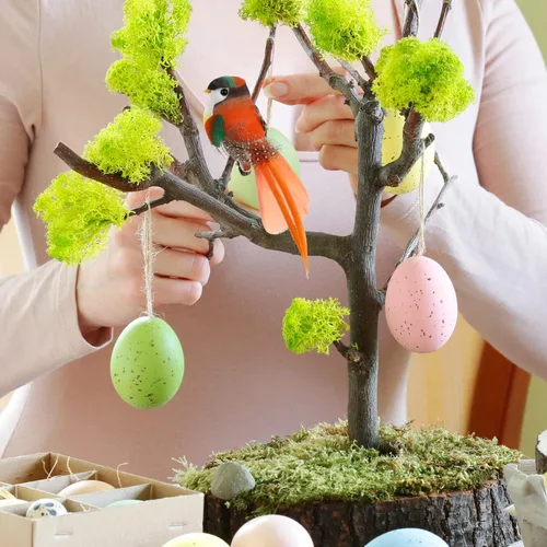 Vista 7 de ABOOFAN Aves artificiales, 12 piezas de pájaros artificiales de espuma de simulación con clip, pájaros de imitación coloridos para decoración