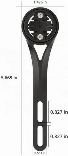 Vista 7 de Manillar Aero integrado en la parte delantera de ciclismo para computadora de carretera compatible con Garmin, Wahoo, CatEye y Bryton con cámara