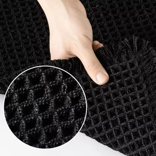 Vista 3 de Tapete de Baño Waffle Mejorado – Ultra Suave, Súper Absorbente y Alfombra Antideslizante con Borlas, Lavable a Máquina, Respaldo de Goma para Baño