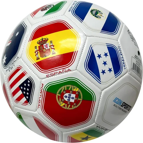 Vista 3 de Icon Sports Balón de fútbol de banderas de país, tamaño 5, equipos nacionales del club mundial, pelota de fútbol con bandera #5