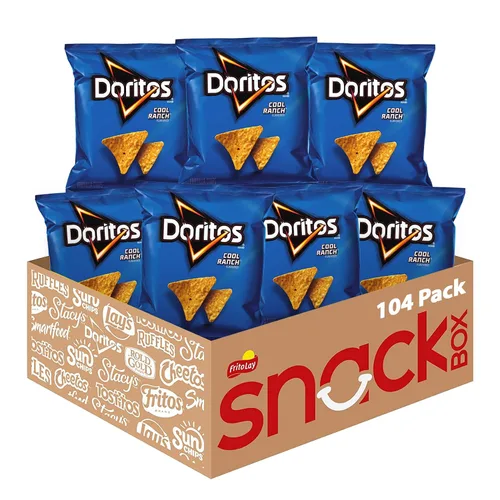 Vista 7 de Doritos Chips de tortilla saborizados, queso nacho, 1 onza (paquete de 104)