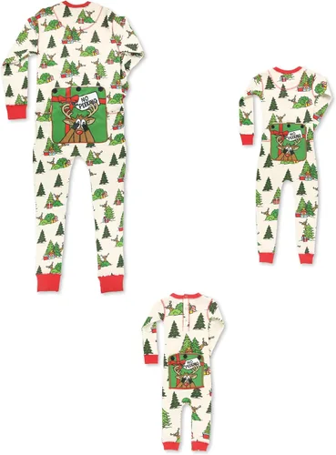 Vista 18 de Lazy One - Pijamas navideñas a juego con solapa trasera; para perros, bebés, niños, adolescentes y adultos